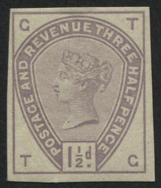 SG188 Colour trial imperforate 1d Lilac/White