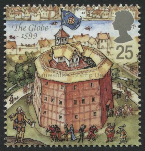 SG1884 25p The Globe 1599 1995 Shakespeare