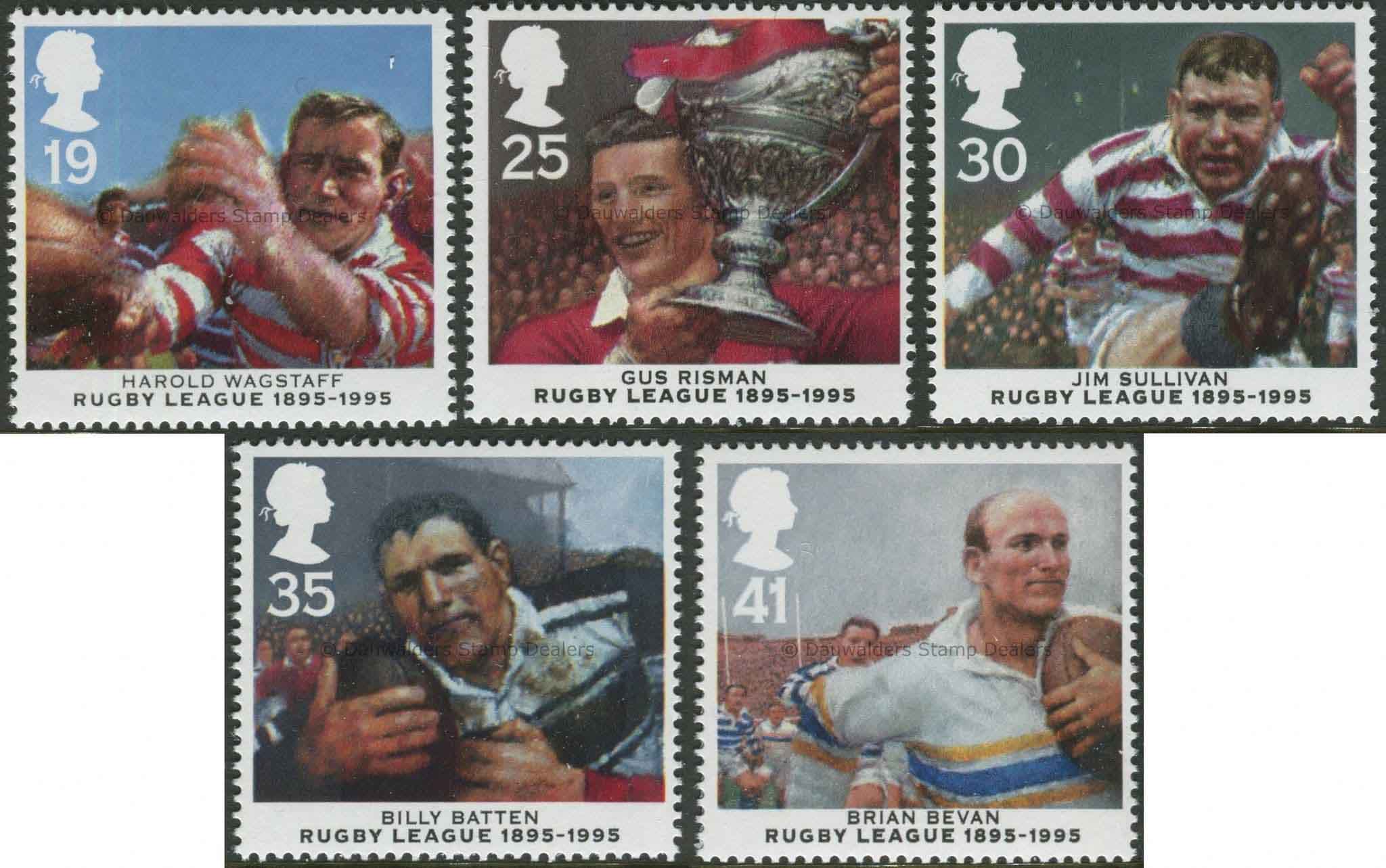 SG1891-1895 Set of 5 1995 Rugby League