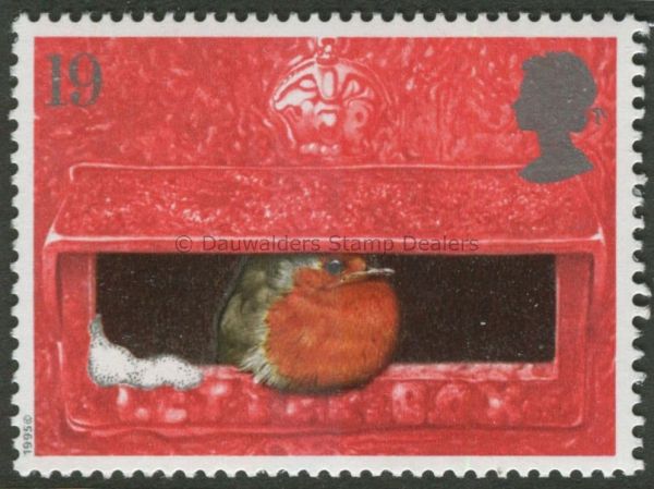 SG1896 19p Letter Box 1995 Christmas - Robins