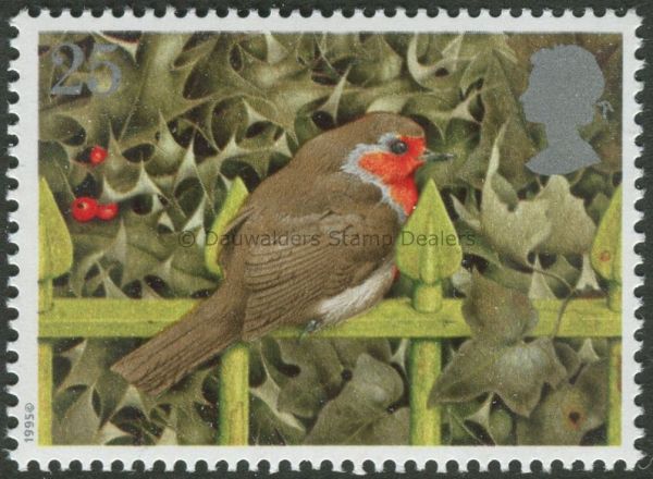 SG1897 25p Holly 1995 Christmas - Robins