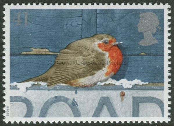 SG1899 41p Road Sign 1995 Christmas - Robins