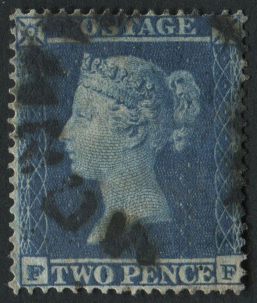 SG19 2d deep Blue FF used with undated MONMOUTH ring cancel