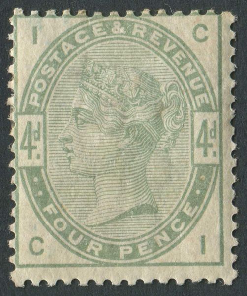 SG192 1883-84 4d Dull Green, CI, Mounted Mint