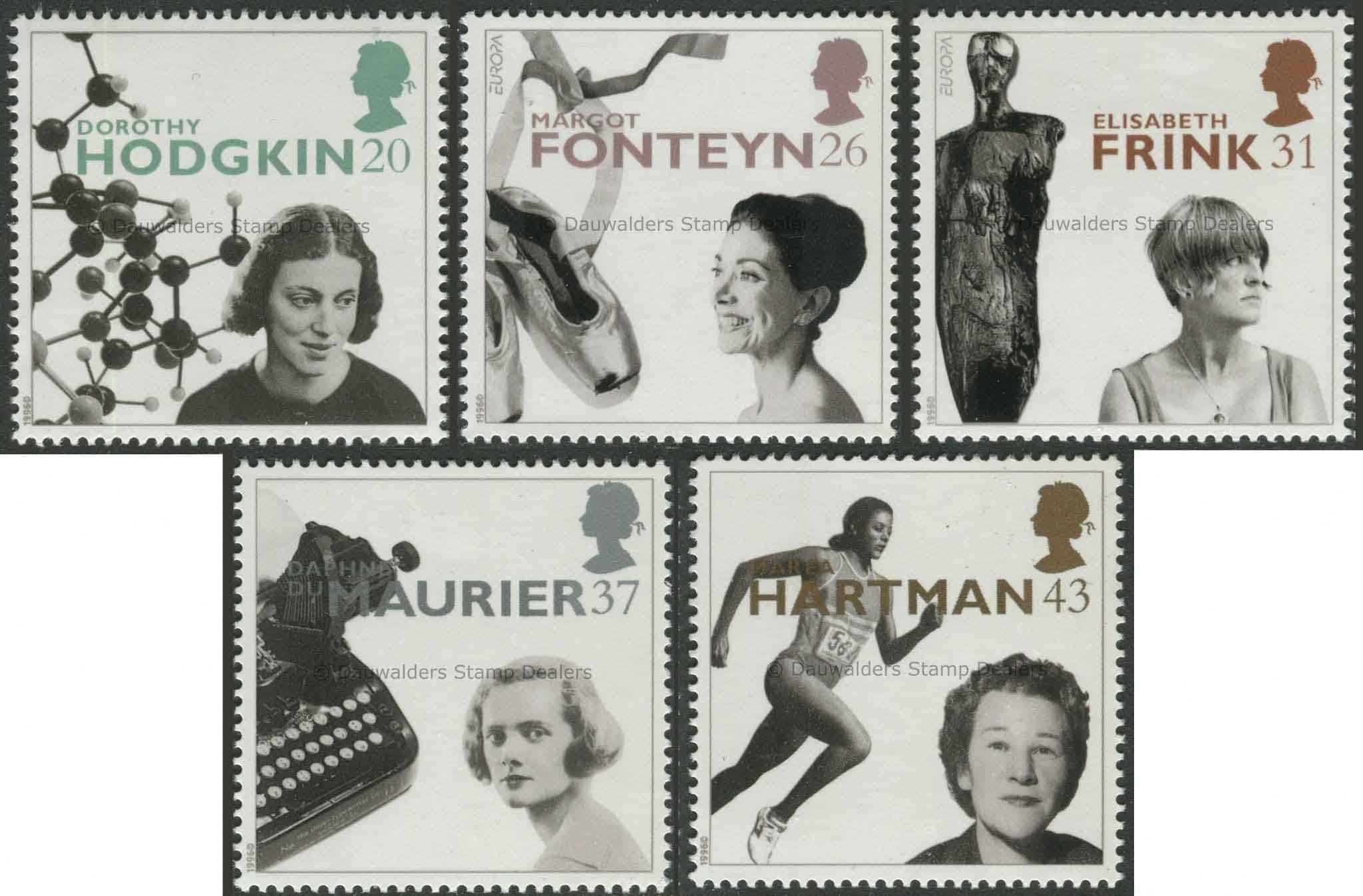 SG1935-1939 Set of 5 1996 Women of Achievement