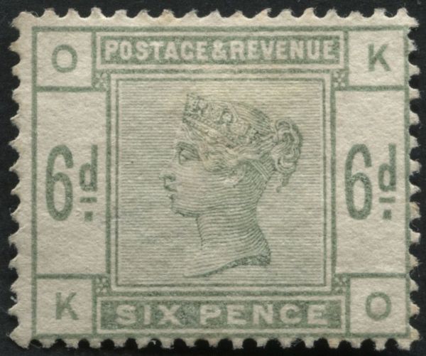 SG194 6d dull Green KO fine mint, original gum in parts