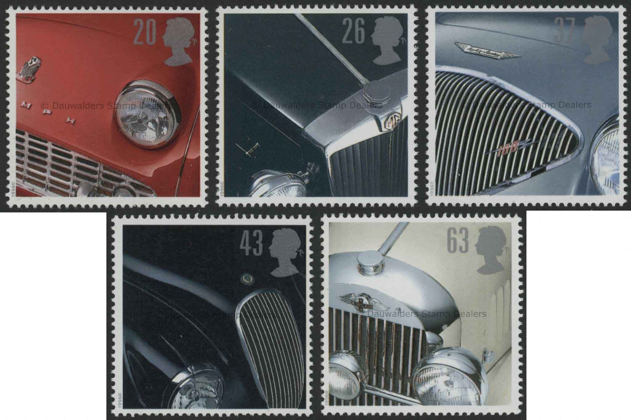 SG1945-1949 Set of 5 1996 Classic British Cars