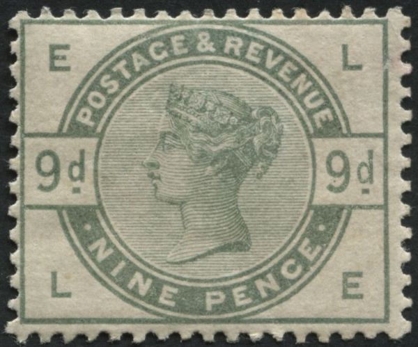 SG195 9d Green, fine mint