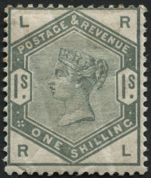 SG196 1/- Green mint excellent colour, small fault