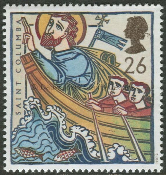 SG1972 26p St. Columba in Boat 1997 Religious Anniversaries