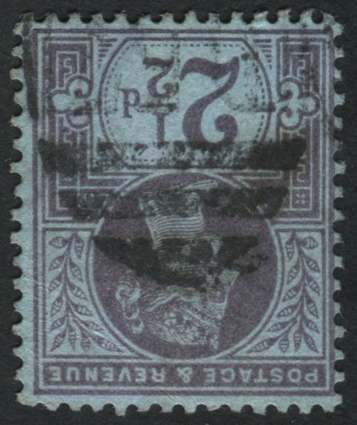 SG201 2d Purple on Blue Watermark inverted fine used, a rarity