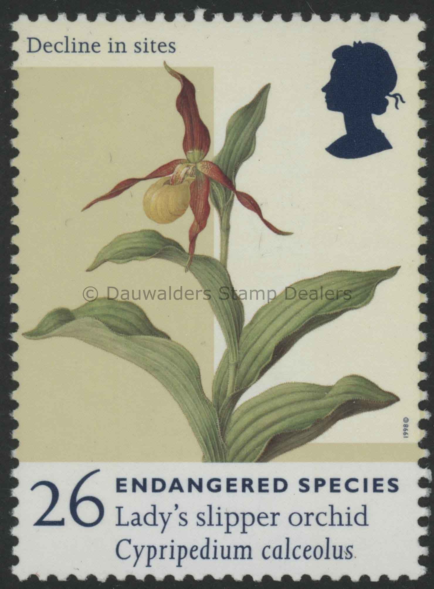 SG2016 26p Lady Slipper Orchid 1998 Endangered Species