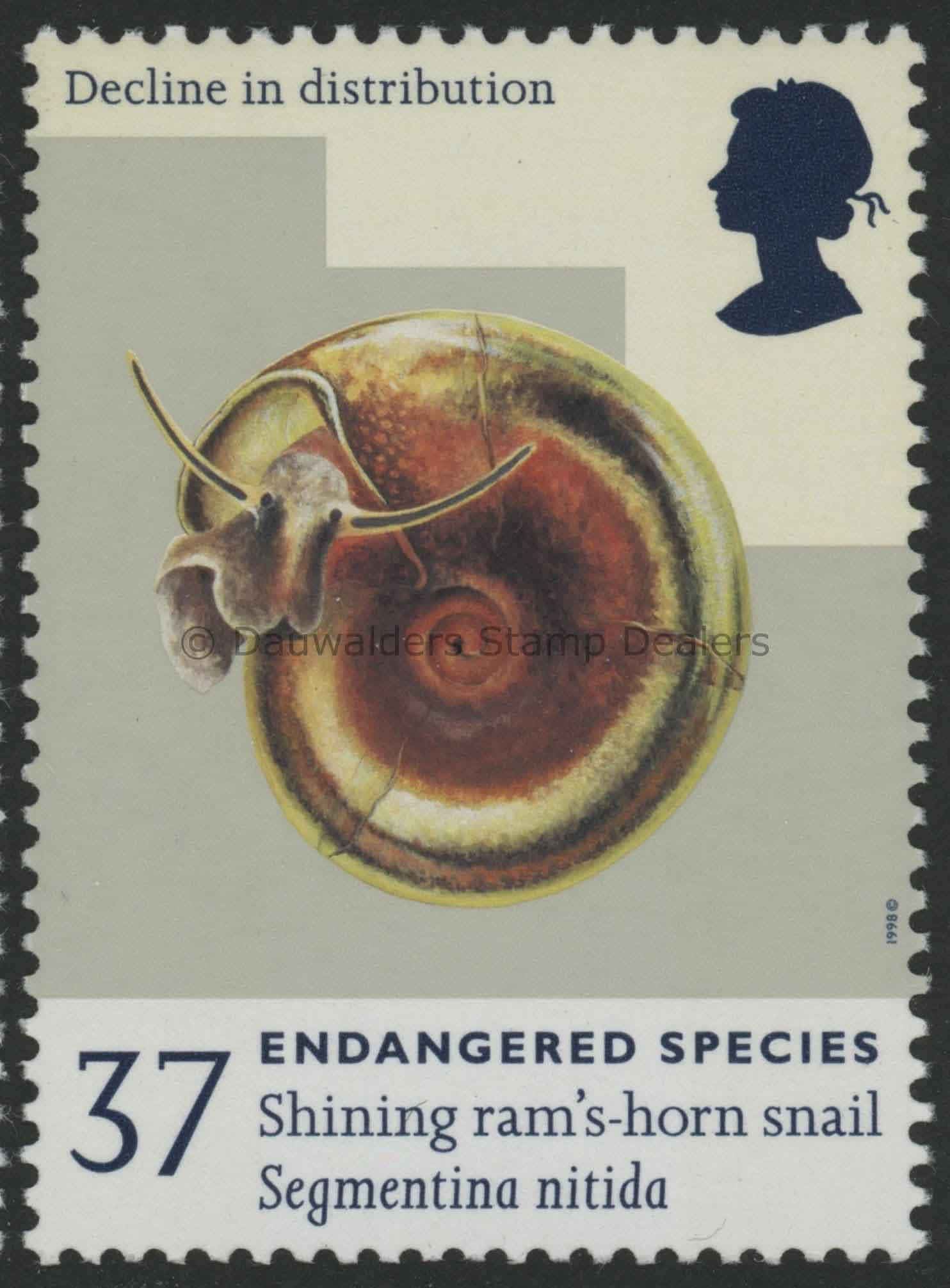 SG2018 37p Ram's-horn Snail 1998 Endangered Species