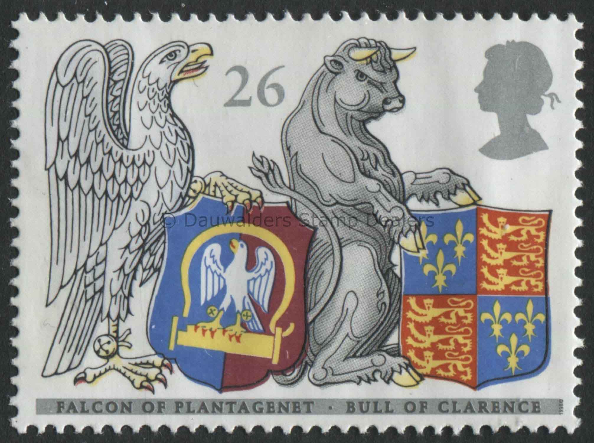 SG2027 26p Falcon of Plantagenet 1998 Queen's Beasts