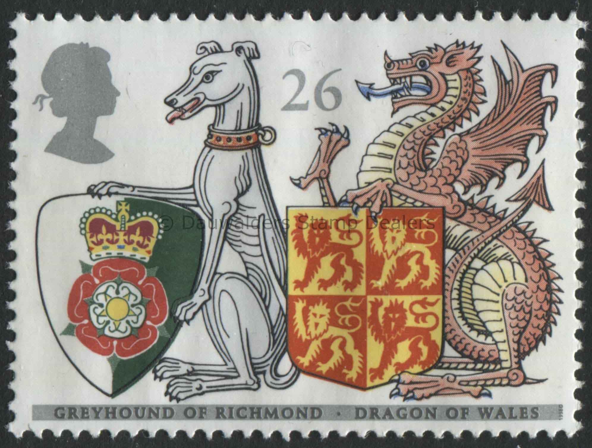 SG2029 26p Greyhound of Richmond 1998 Queen's Beasts