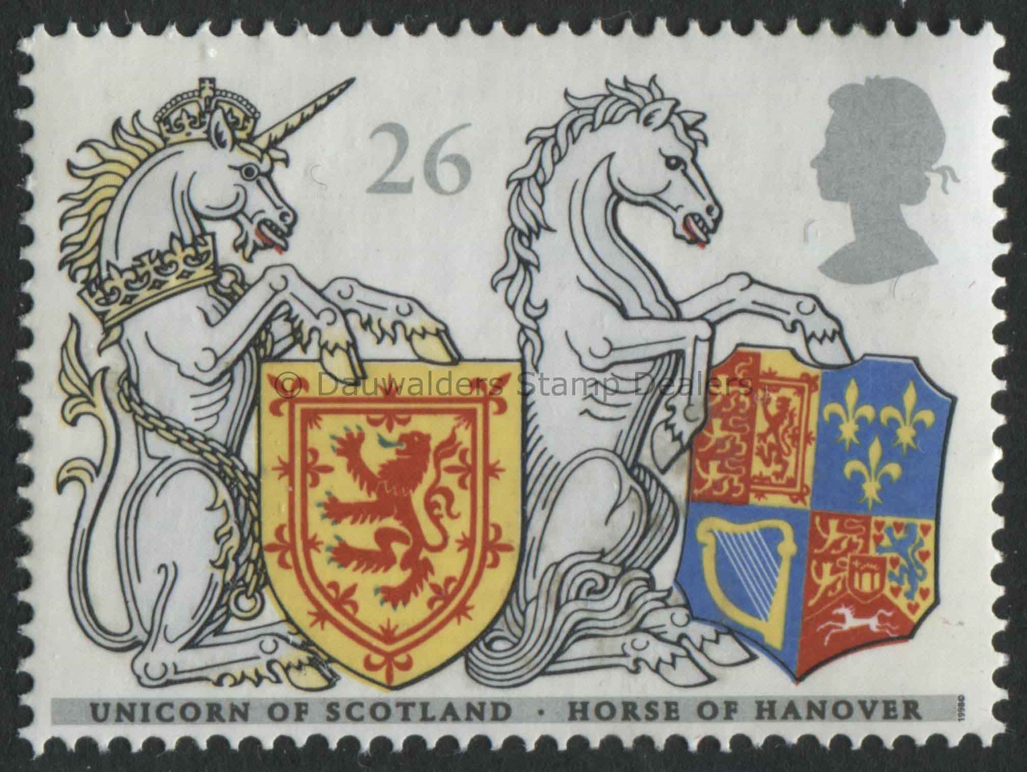 SG2030 26p Unicorn of Scotland 1998 Queen's Beasts