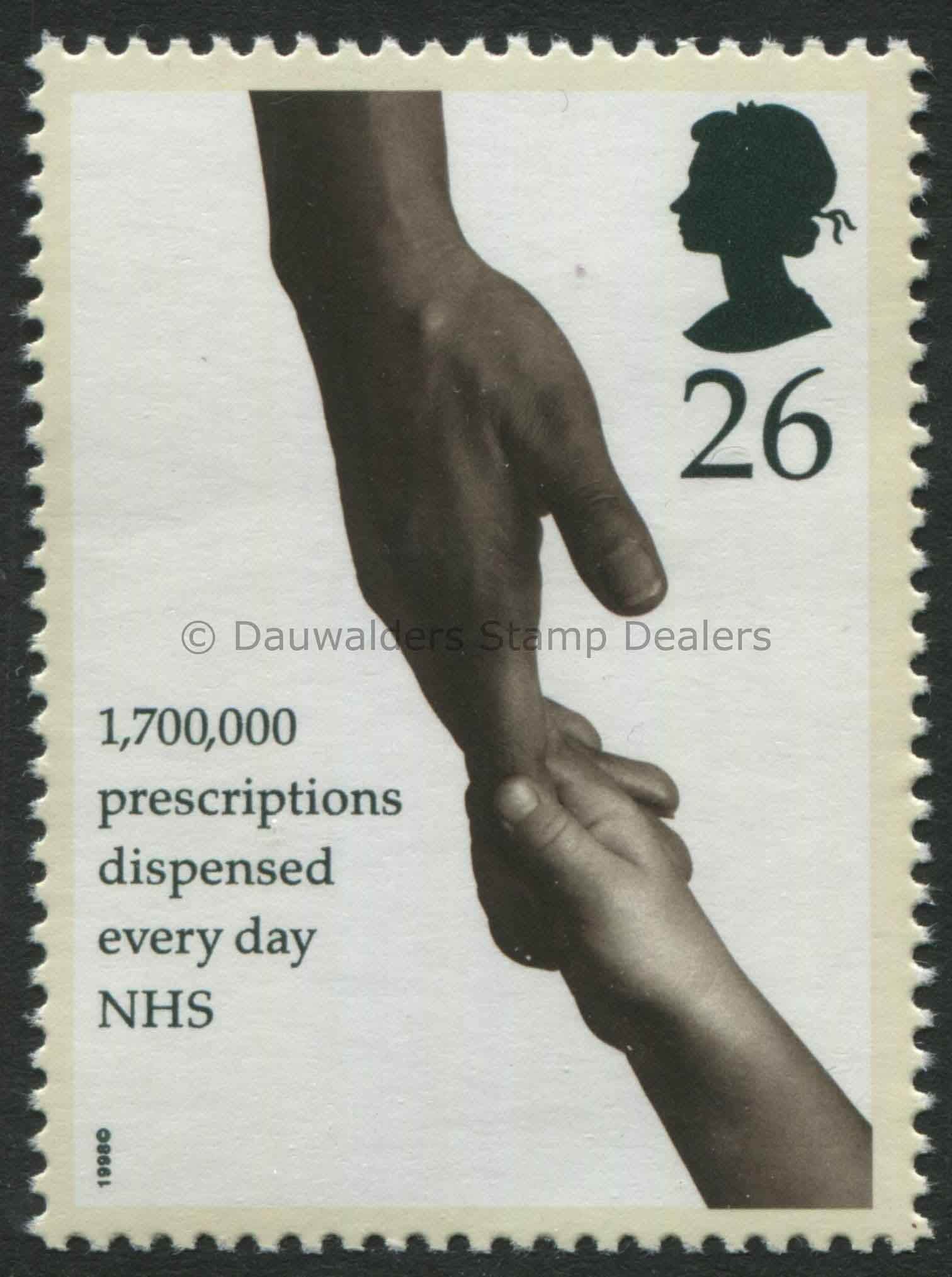 SG2047 26p 1,700,000 Prescriptions 1998 50 Years of NHS