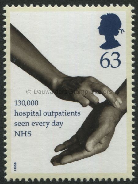 SG2049 63p 130,000 Outpatients 1998 50 Years of NHS