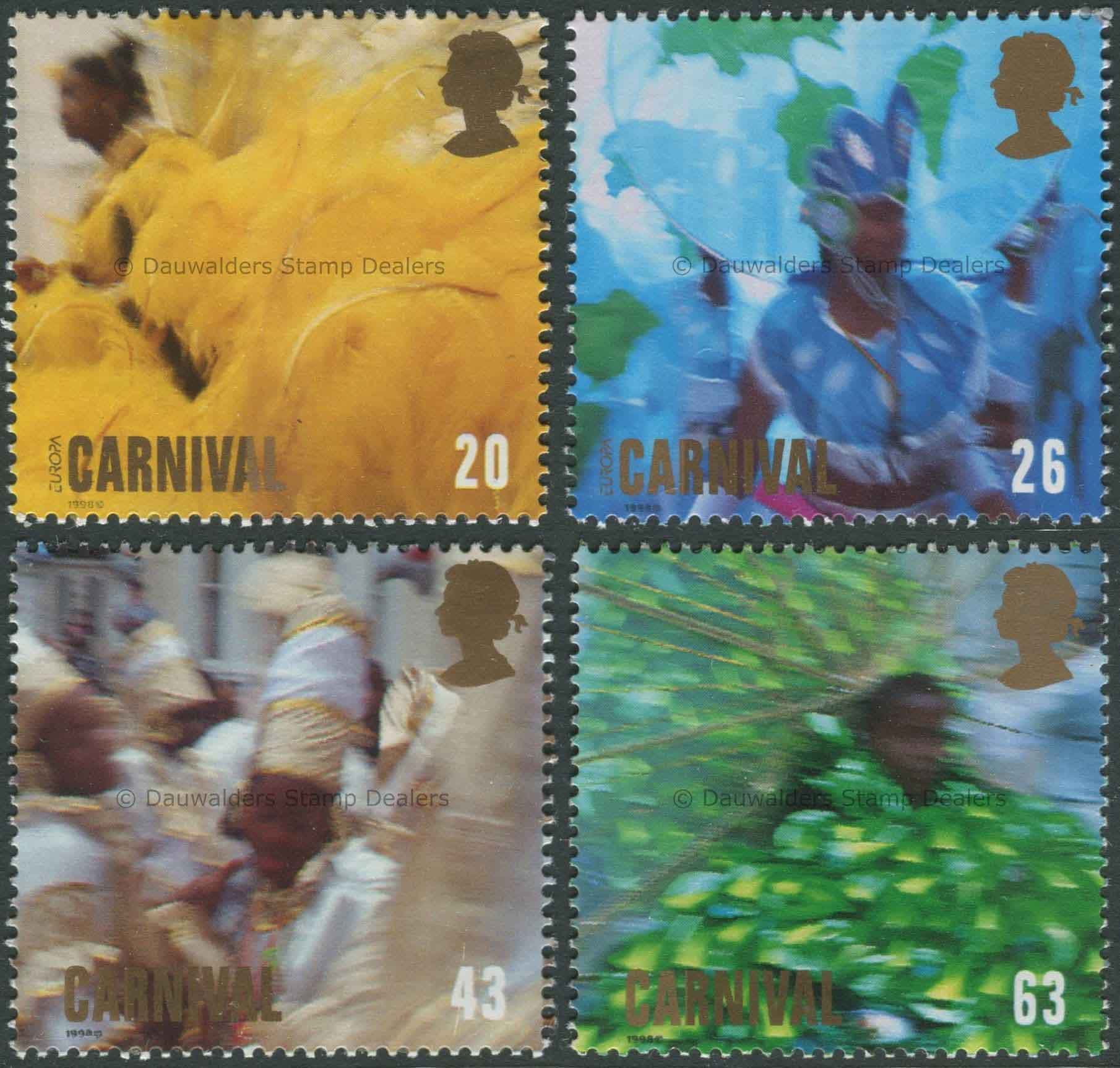 SG2055-2058 Set of 4 1998 Europa -Carnival