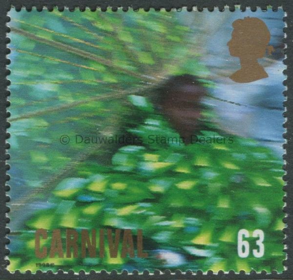 SG2058 63p Green 1998 Europa - Carnival