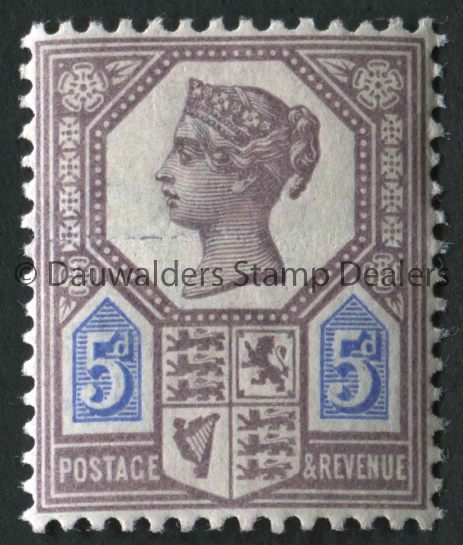 SG207a 5d Purple/Blue Die II