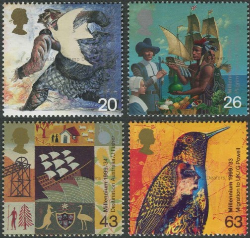 SG2084-2087 Set of 4 1999 Millennium - Settler's Tale