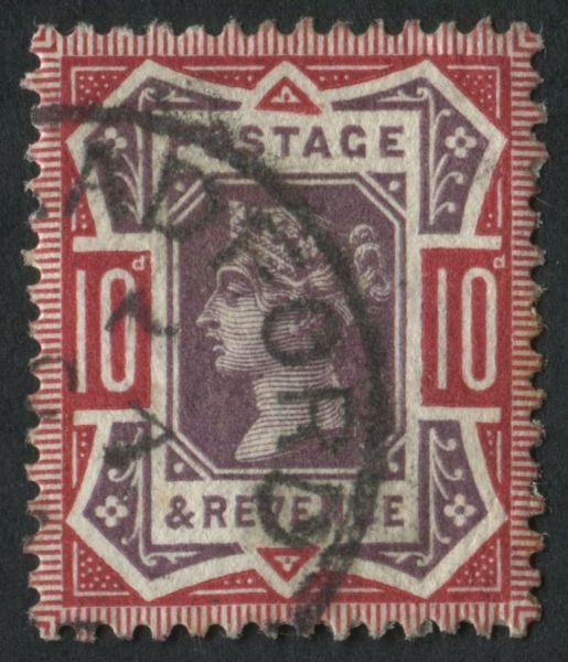 SG210b 10d dull purple and scarlet very fine used