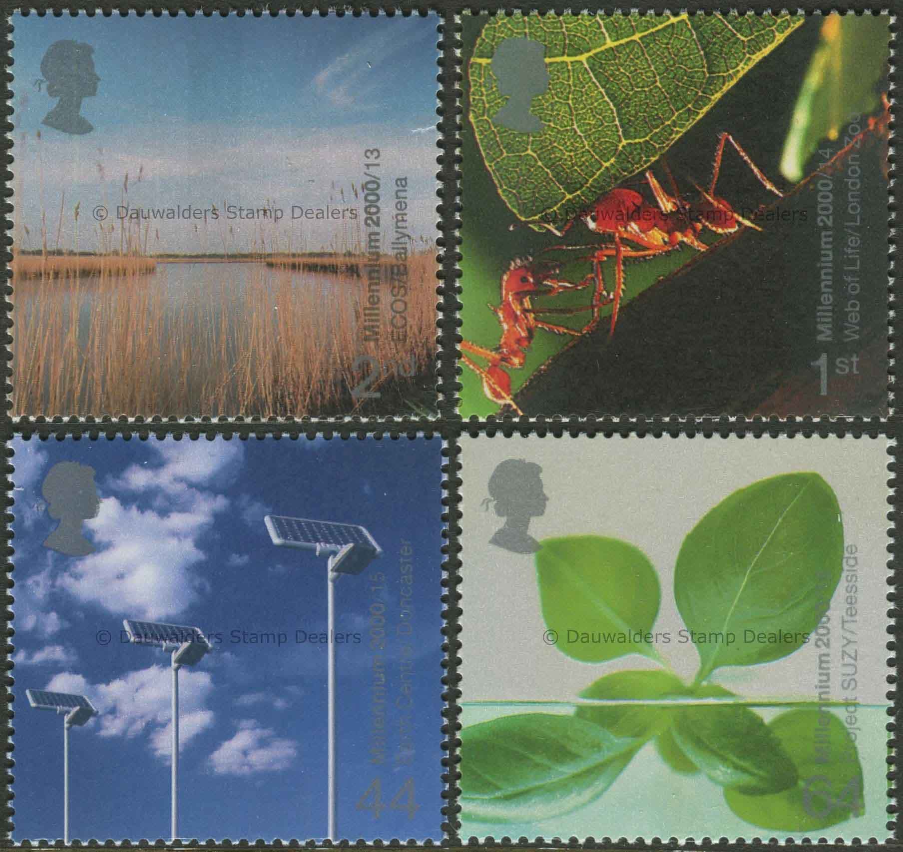 SG2138-2141 Set of 4 2000 Millennium Life and Earth