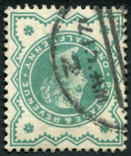 SG213wi d Green Wmk Inv, fine commercially used