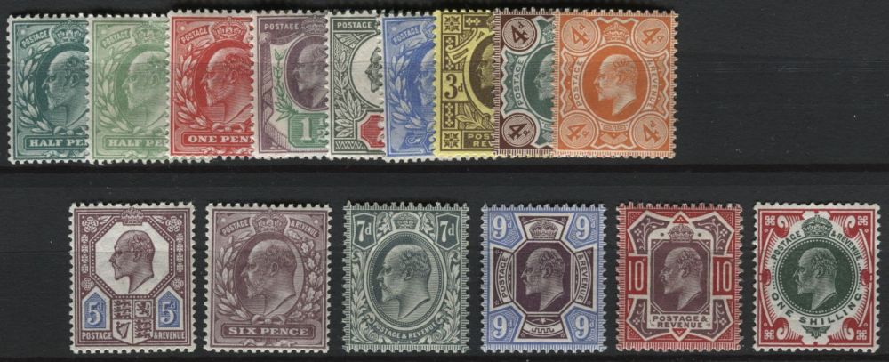 SG215-314  Edward VII d-1/- set of 15, U/M