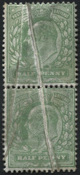 SG218 d Yellow Green pair with prominent paper fold