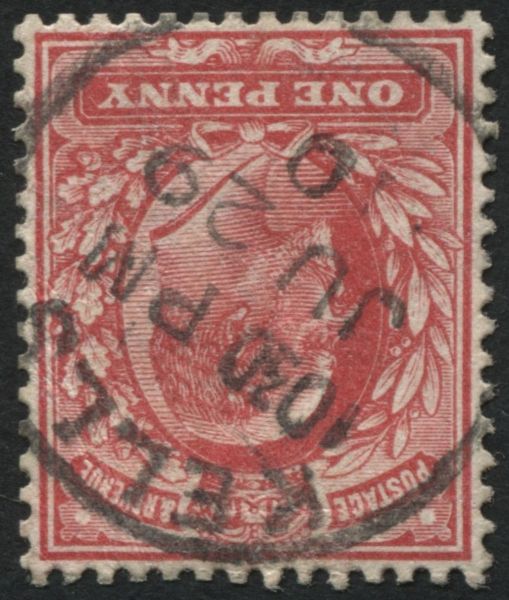 SG219 1902 1d Scarlet Inv Wmk VF/U, Kells cds - scarce to get cds, used