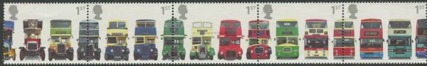 SG2210-2214 Strip of 5 2001 150th Anniv. First Double Decker Bus