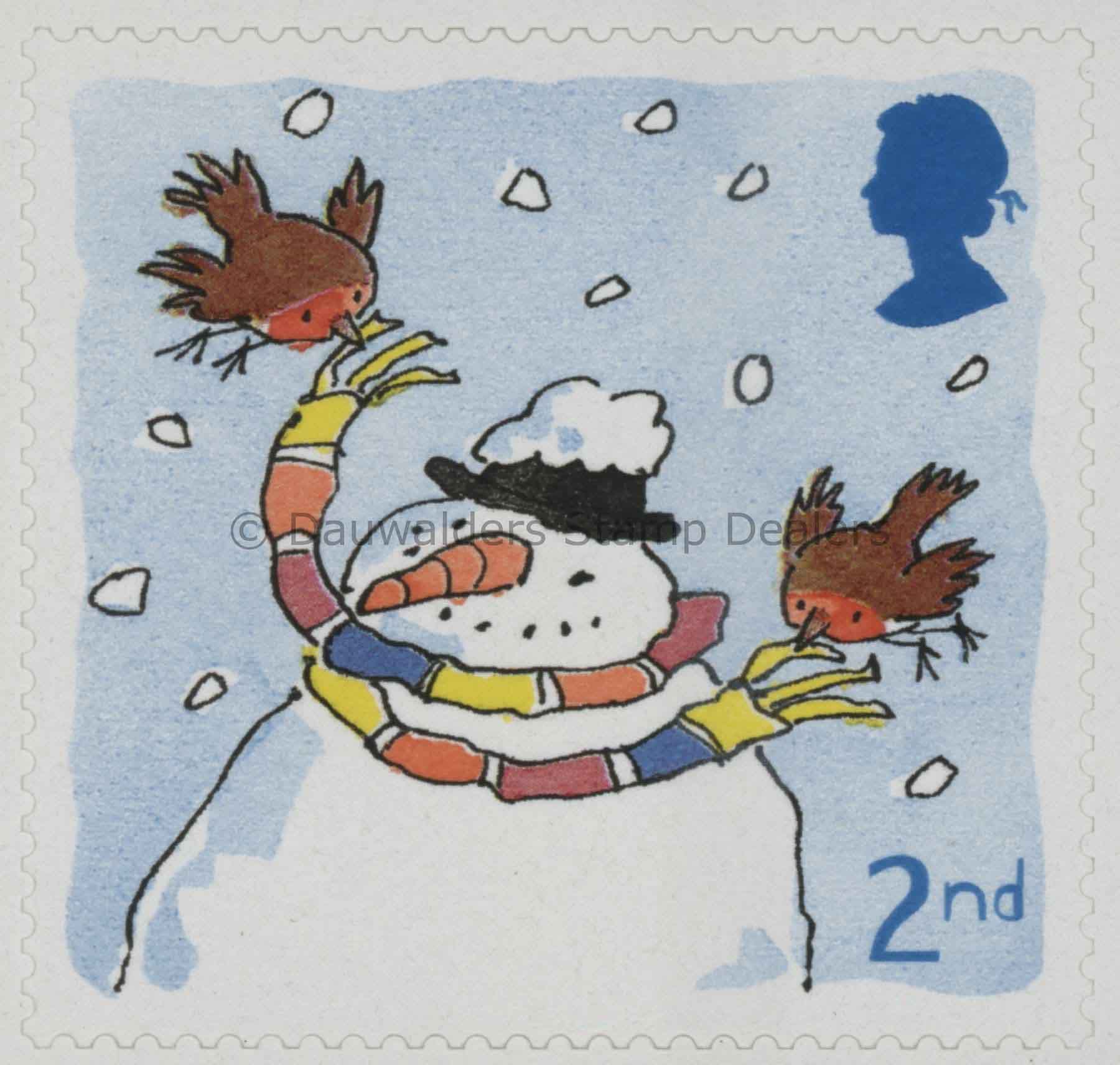 SG2238 2nd Robins and Snowman 2001 Christmas Robins S/A