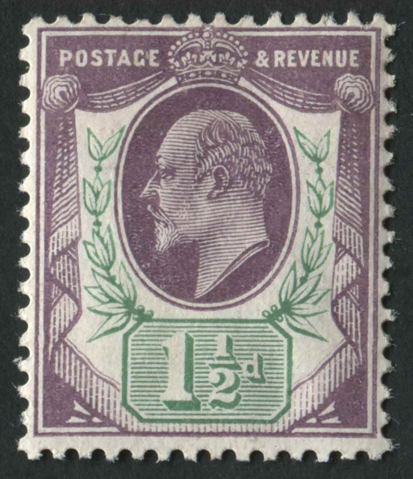 SG224 1d slate purple and blue green unmounted mint