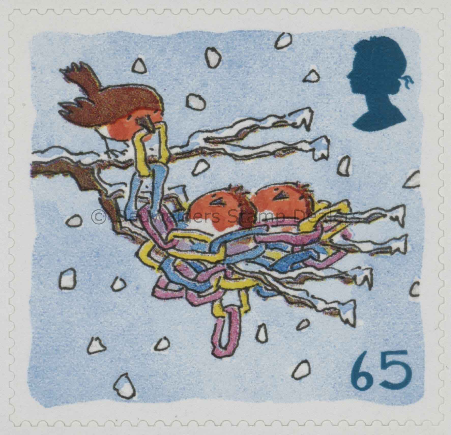 SG2242 65p Robins in Paper 2001 Christmas Robins S/A