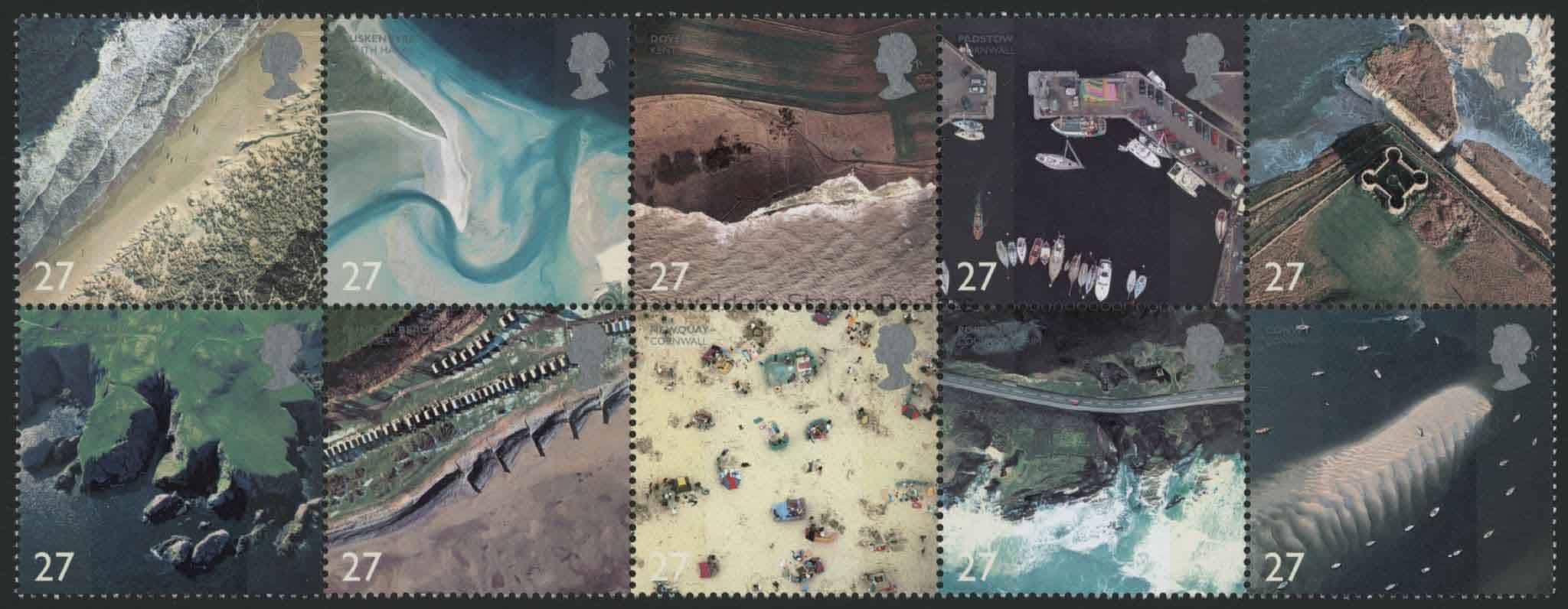 SG2265-2274 Set of 10 2002 British Coastlines