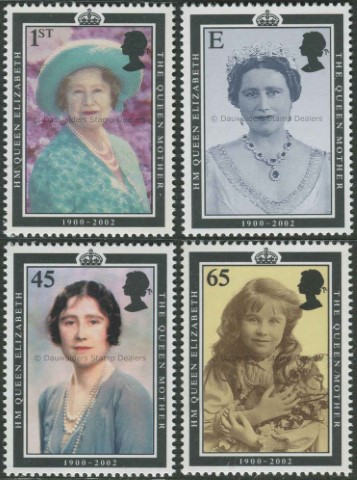 SG2280-2283 Set of 4 2002 The Queen Mother