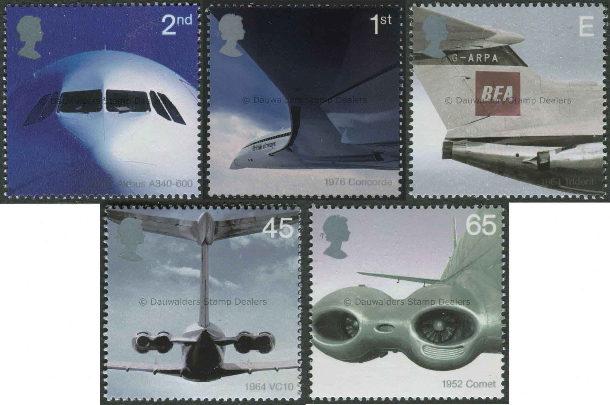 SG2284-2288 Set of 5 2002 Airliners