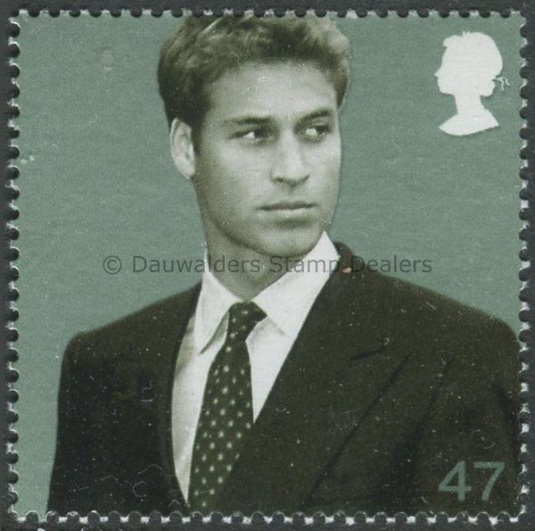 SG2383 47p Turquoise Background 2003 Prince William