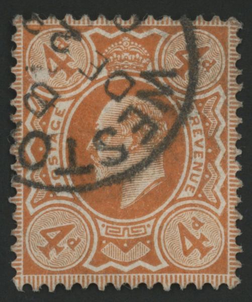 SG239 4d Brown Orange superb WESTON ring cancel Dec 1909, with RPS certificate  lovely