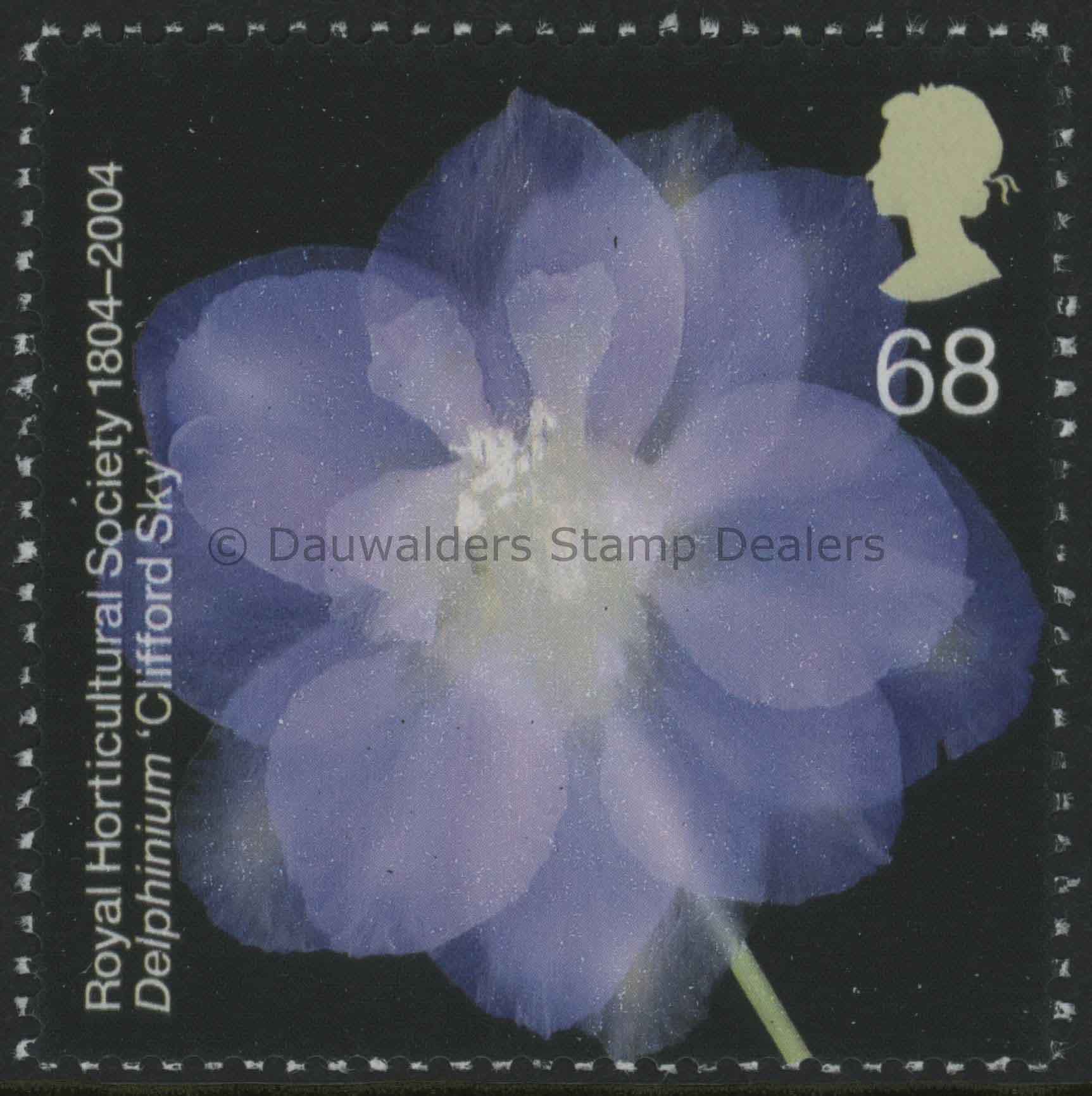 SG2461 68p Delphinium 2004 Bicentenary of RHS