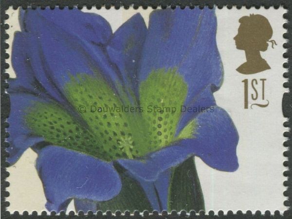 SG2463 1st Gentiana acculis perf 15x14 2004 Bicentenary of the RHS