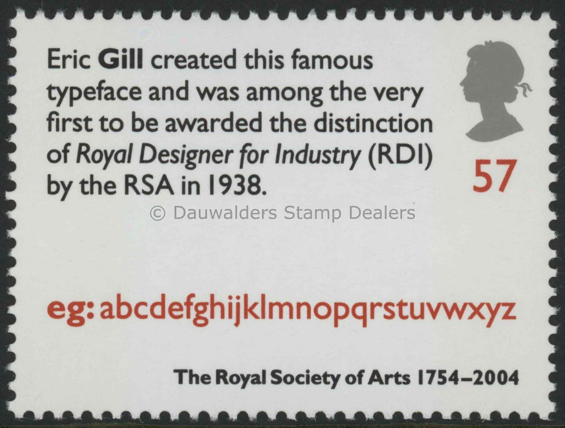 SG2477 57p Gill Typeface 2004 Anniv. Of RSA