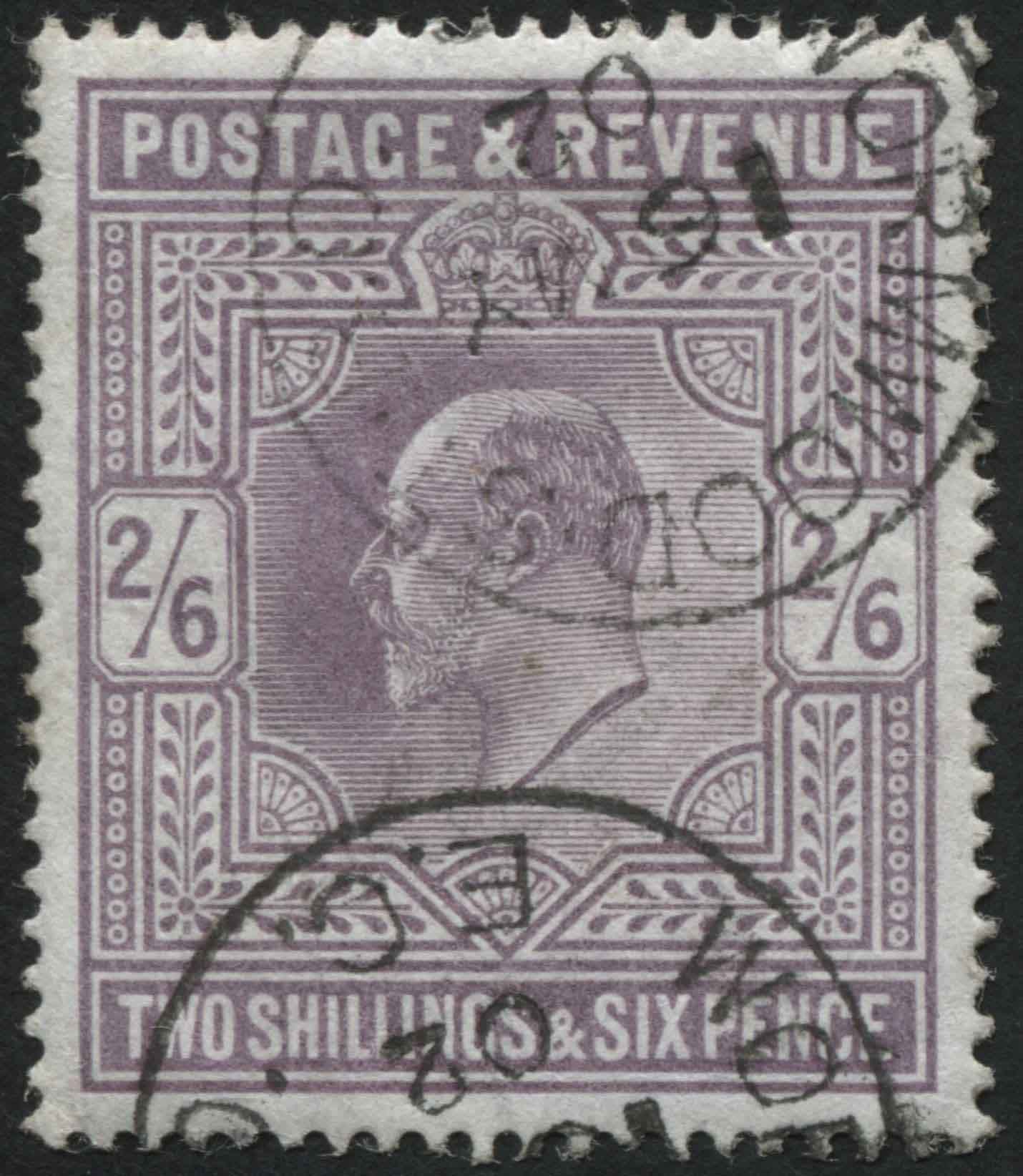 SG260 2/6d Lilac, VF/U parts of 2 light cancels