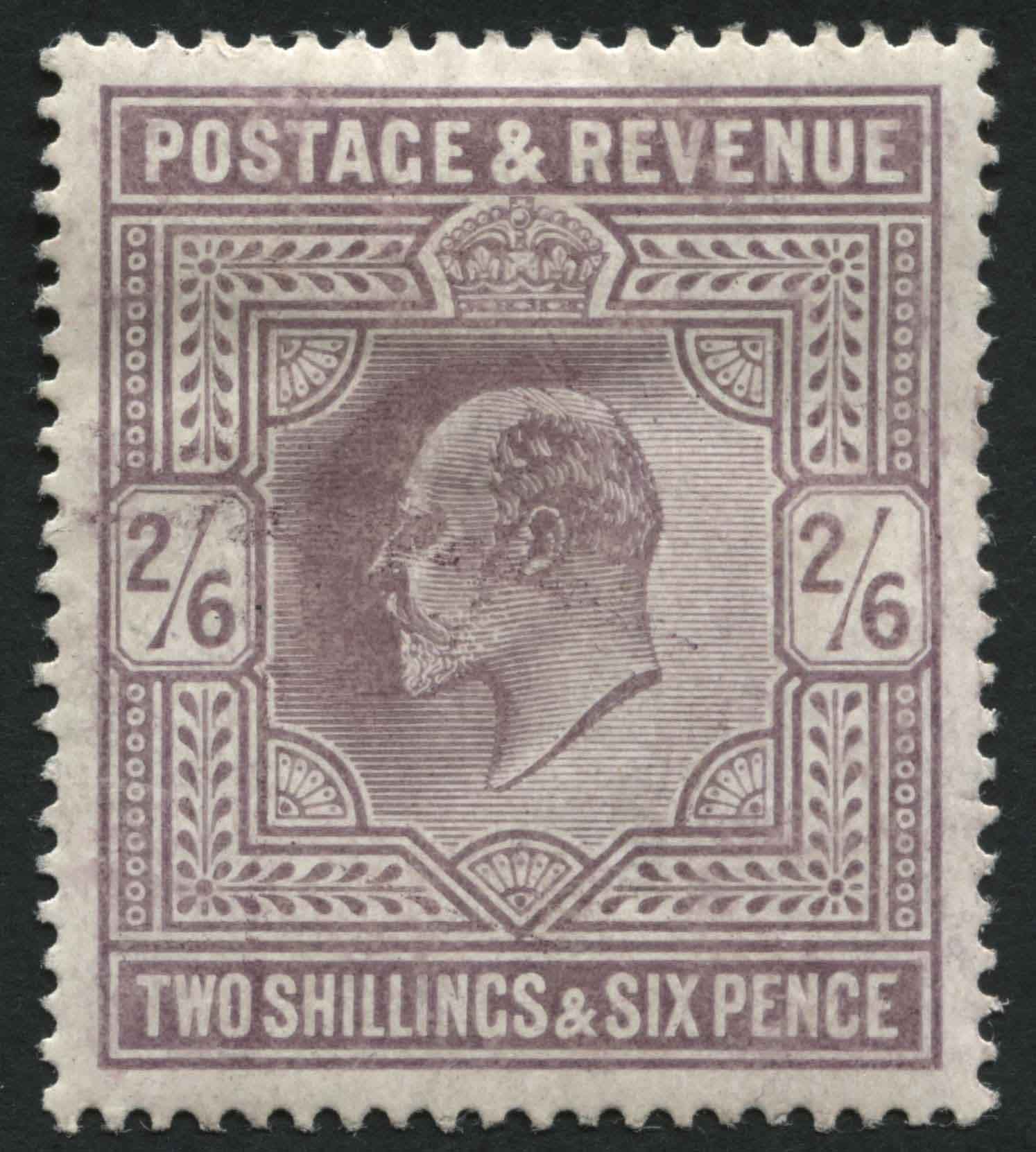 SG261 2/6d pale dull Purple, ink set off