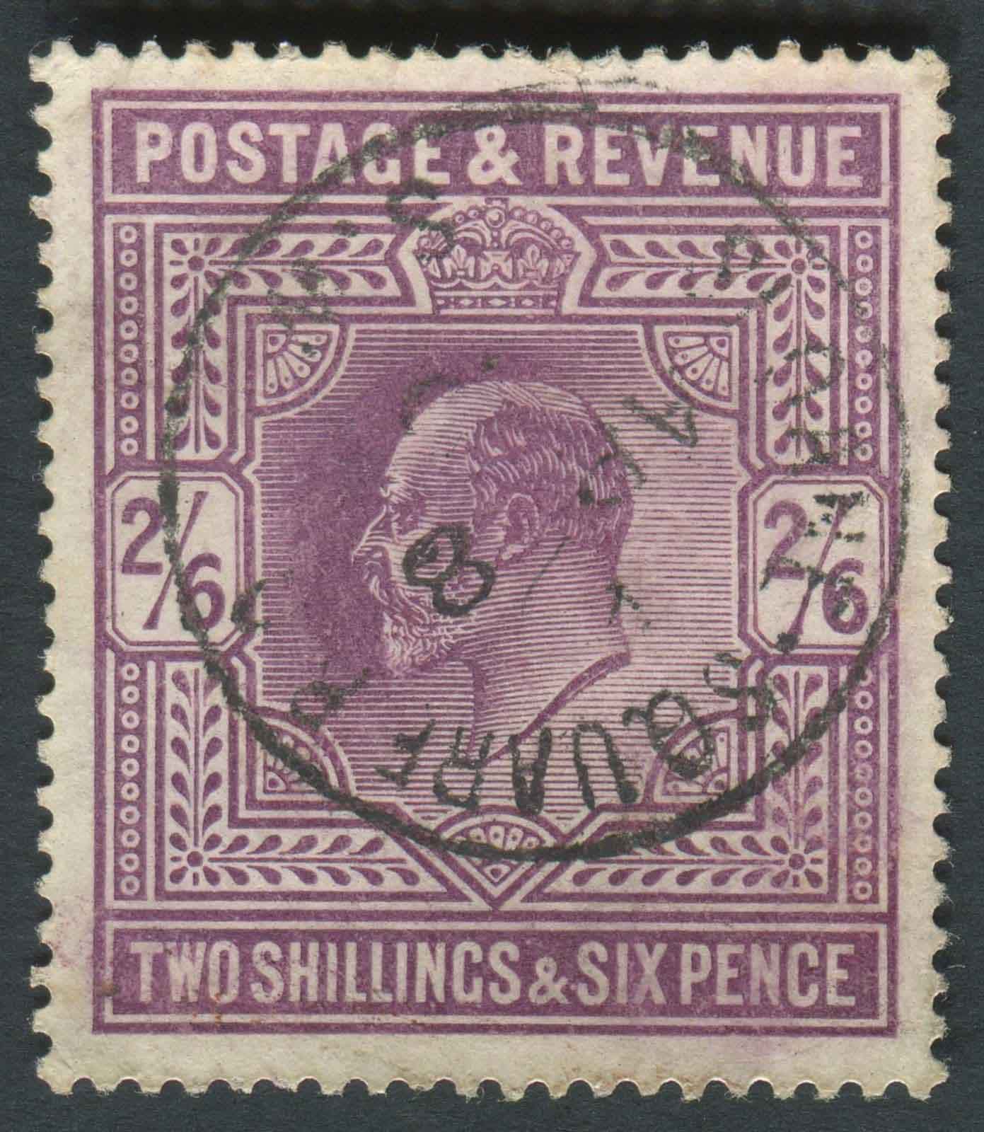 SG262 2s6d Dull Purple, Fine Used with CDS