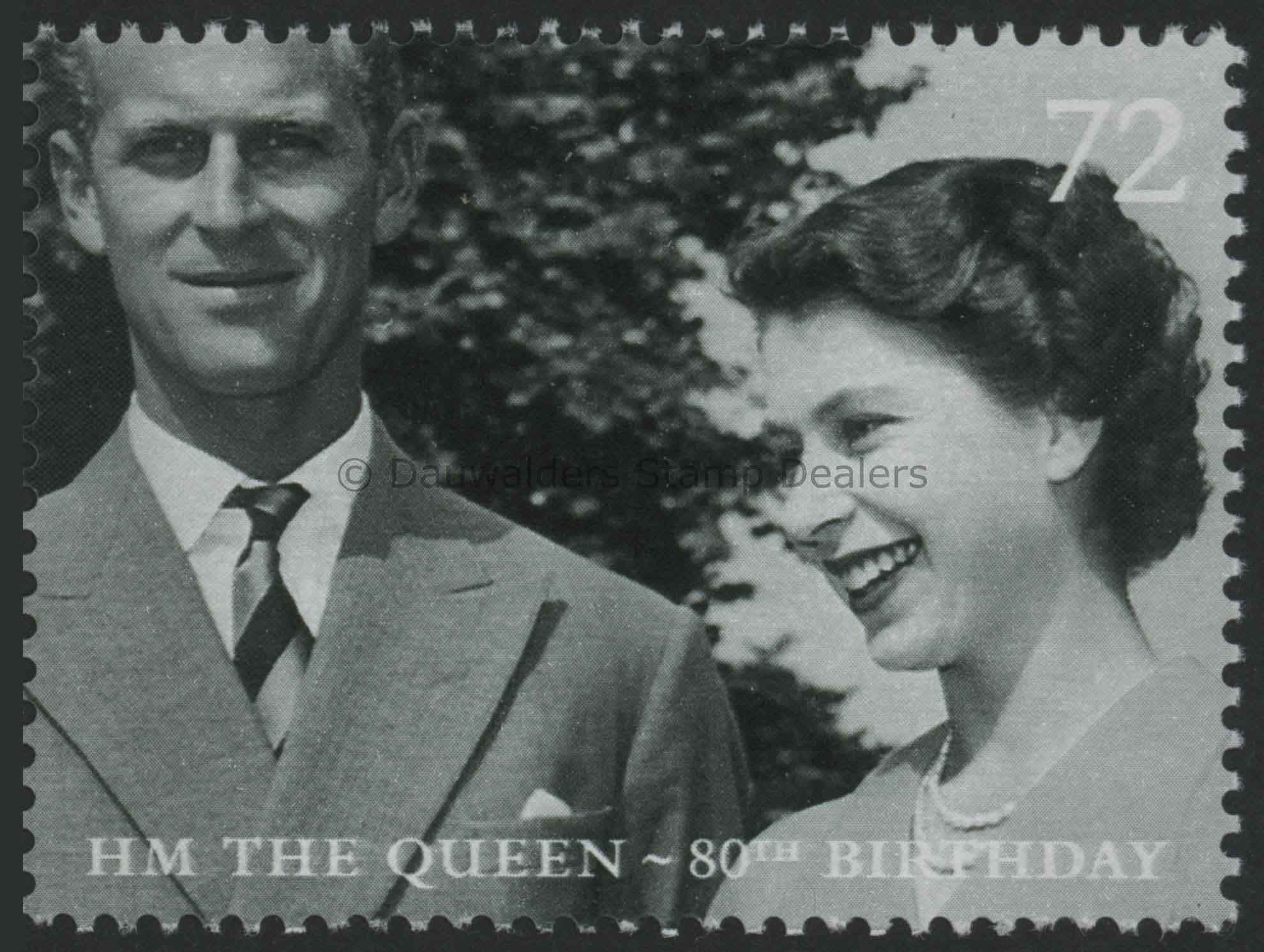 SG2627 72p With Duke of 2006 QE II 80th Birthday