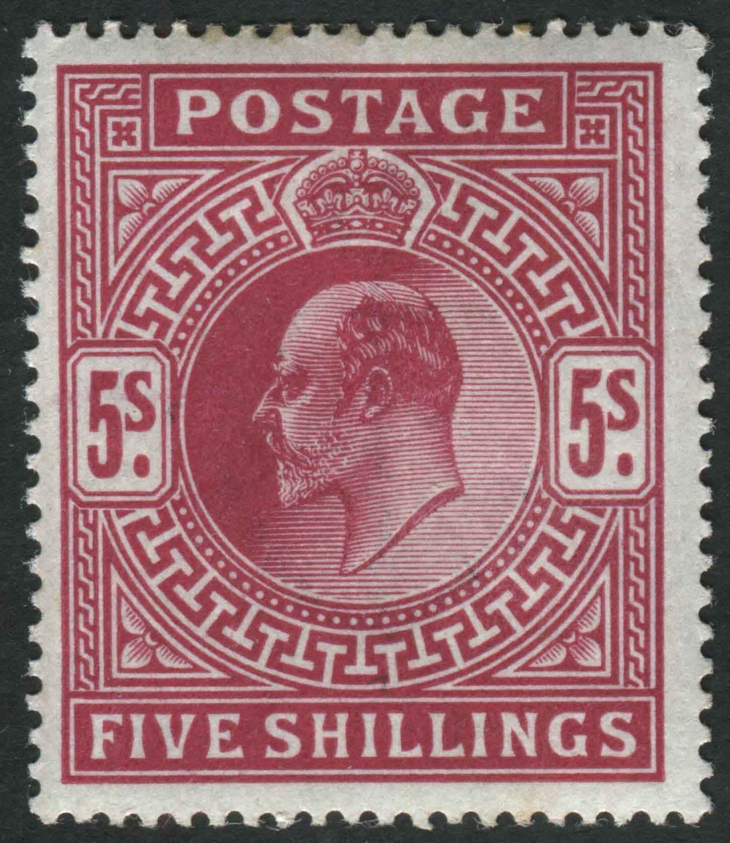 SG264 5/- deep bright Carmine very fine mint