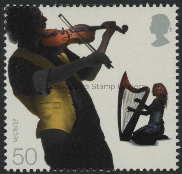 SG2669 50p, Fiddler and Harpist 2006 Sounds of Britain-Europa